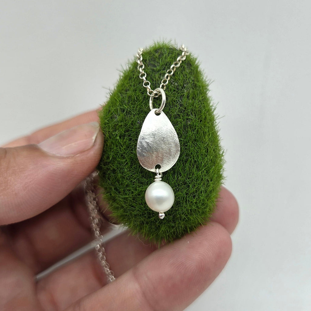 Colgante Gota Plata de Ley 925 y Perla Cultivada